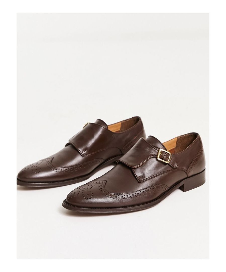Shoes, Boots & Trainers by Noak These shoes + you = solemates Brogue details Adjustable strap Pin-buckle fastening Almond toe Flat sole Sold by Asos
