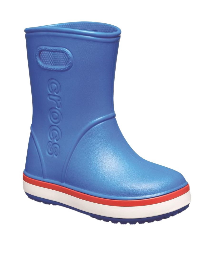 Image for Crocs Childrens/Kids Crocband Wellington Boots (Blue/Orange)