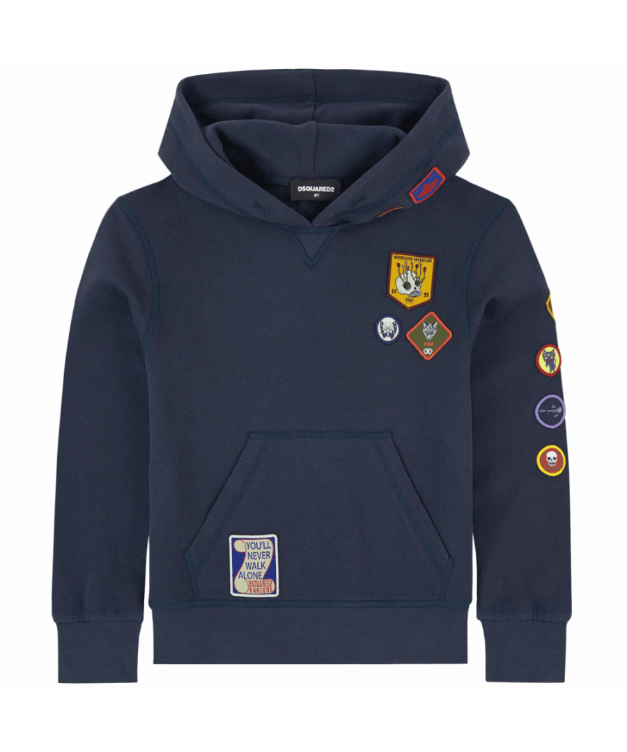 dsquared2 boys boyscout hoodie navy - size 8y