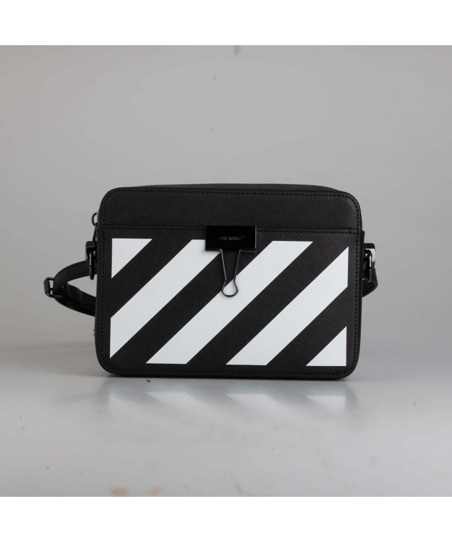 Womens Accessories Off White Binder Camera Bag in Black-White Leather (archived) - One Size