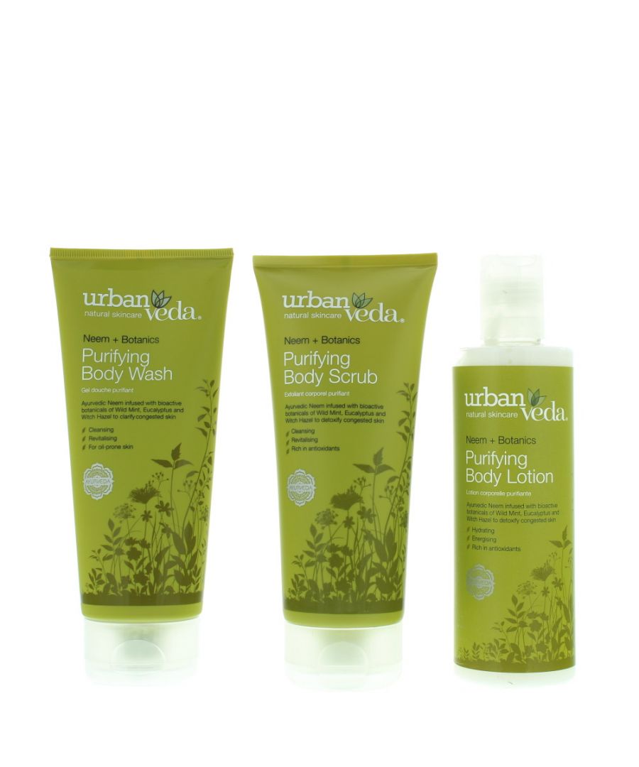 The Urban Veda Purifying Body Ritual Bodycare Set 3 Pieces Gift Set is a fantastic set for those with Oily and Acne Prone Skin. It combines Urban Veda's brilliant purifying body wash, body scrub and body lotion into one set, creating an ideal gift for someone you're close with, or even yourself. The products have the energising scent of eucalyptus and wild mint, and are enriched with cold-pressed neem oil, quassia bark and black mulberry, to refresh the skin.