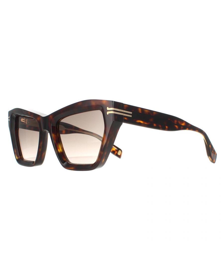 Marc Jacobs Cat Eye Womens Havana Crystal Brown Gradient MJ 1001/S Sunglasses - One Size