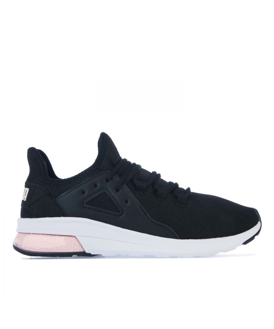 Womens Puma Electron Street C Trainers in black.- Textile and synthetic upper.- Lace up fastening.- PUMA Cat Logo at heel.- Soft-padded heel.- Lightweight.- Breathable.- Simplistic.- Rubber outsole.- Textile and synthetic upper  Textile and synthetic lining  Synthetic sole.- Ref: 38776312