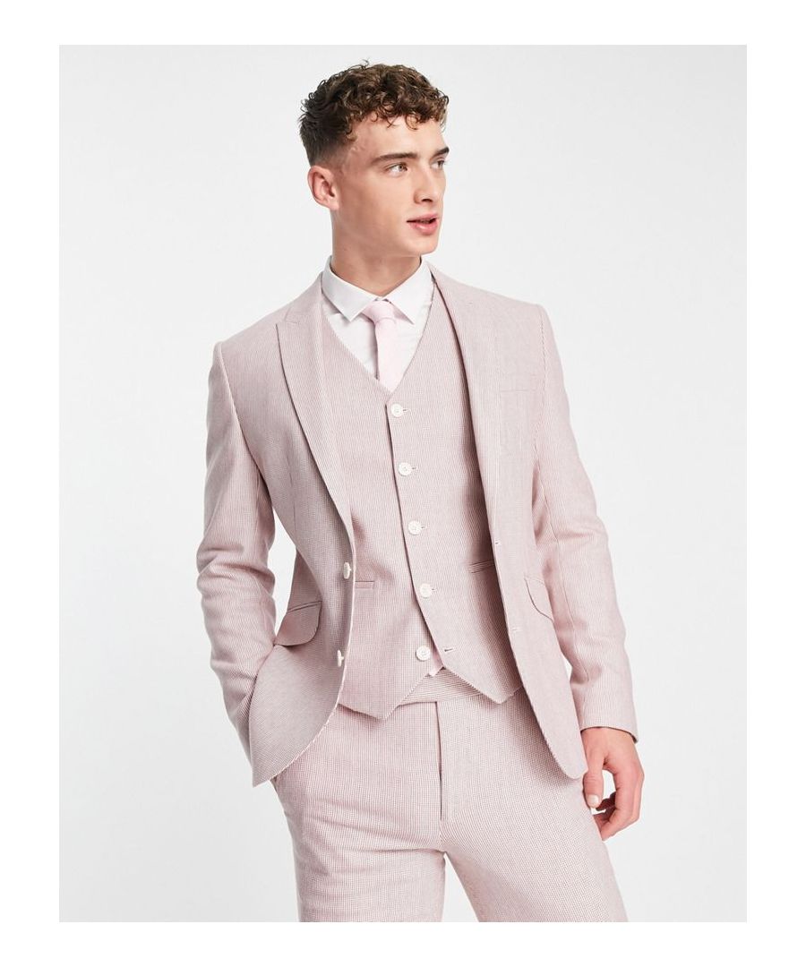 Suits by ASOS DESIGN Suit yourself Peak lapels Padded shoulders Two-button fastening Super-skinny fit  Sold By: Asos