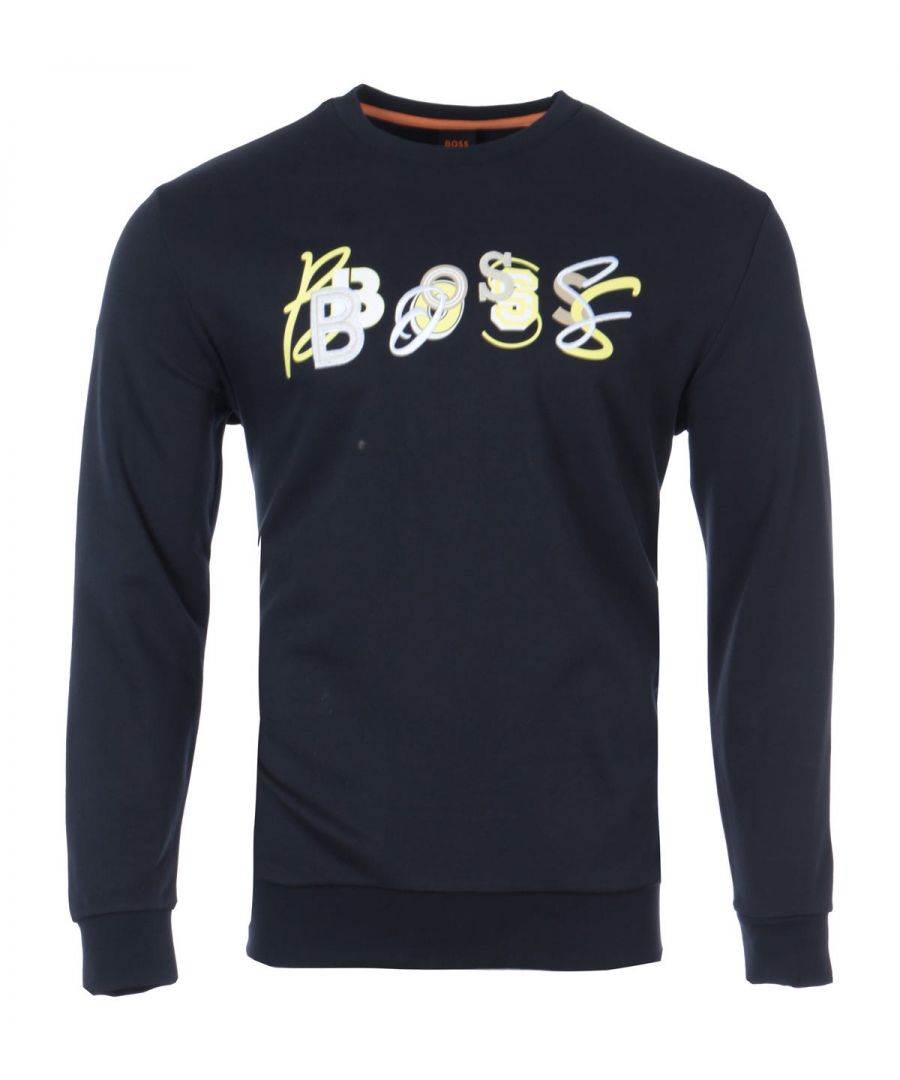 Hugo Boss sweatshirt voor heren, marineblauw