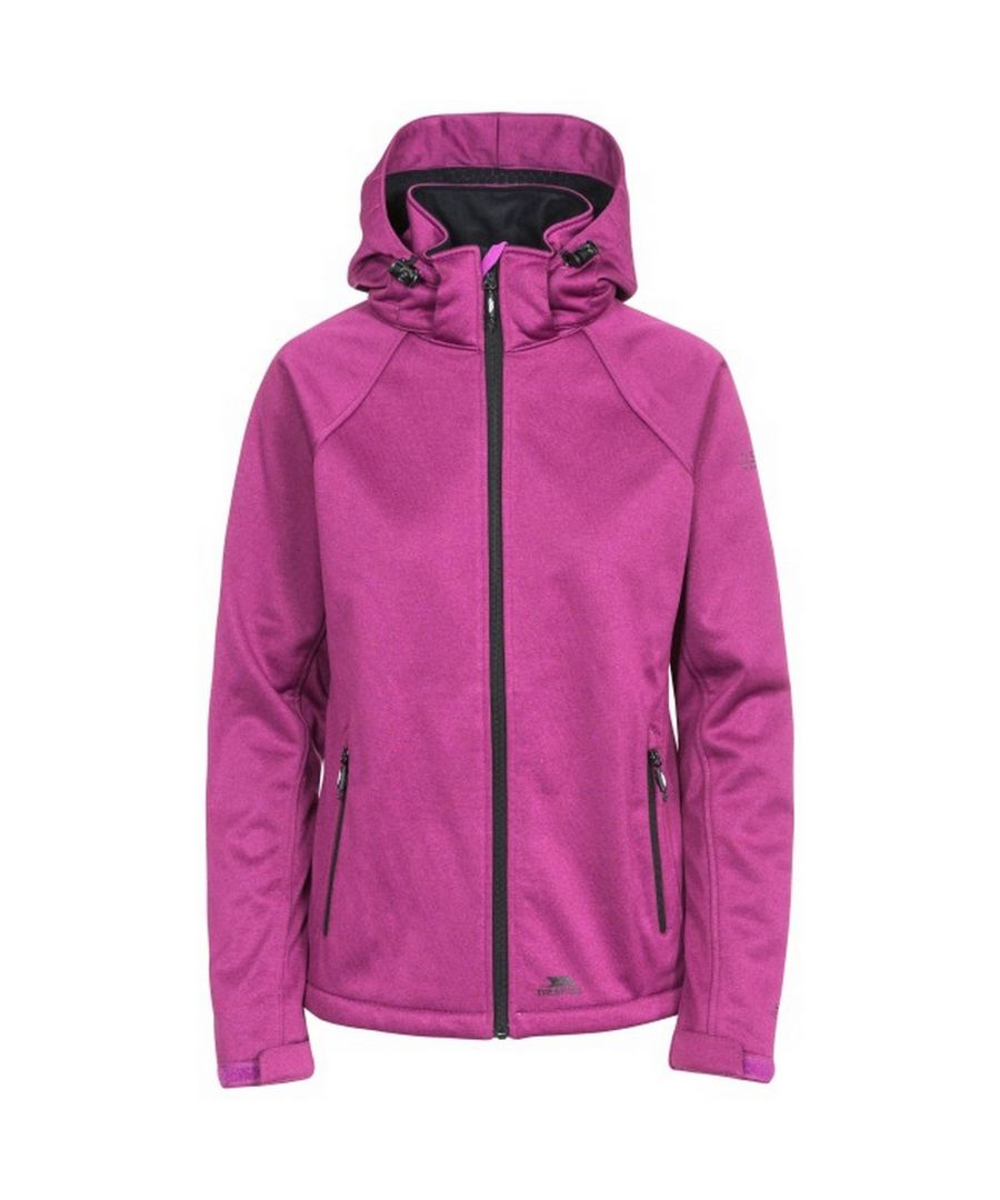 Adjustable zip off hood. Contrast zips. 2 zip pockets. Flat cuff with tab adjuster. Chin guard. Drawcord hem. Contrast bonded back. Waterproof 8000mm, breathable 3000mvp, windproof. 100% Polyester, TPU membrane. Trespass Womens Chest Sizing (approx): XS/8 - 32in/81cm, S/10 - 34in/86cm, M/12 - 36in/91.4cm, L/14 - 38in/96.5cm, XL/16 - 40in/101.5cm, XXL/18 - 42in/106.5cm.