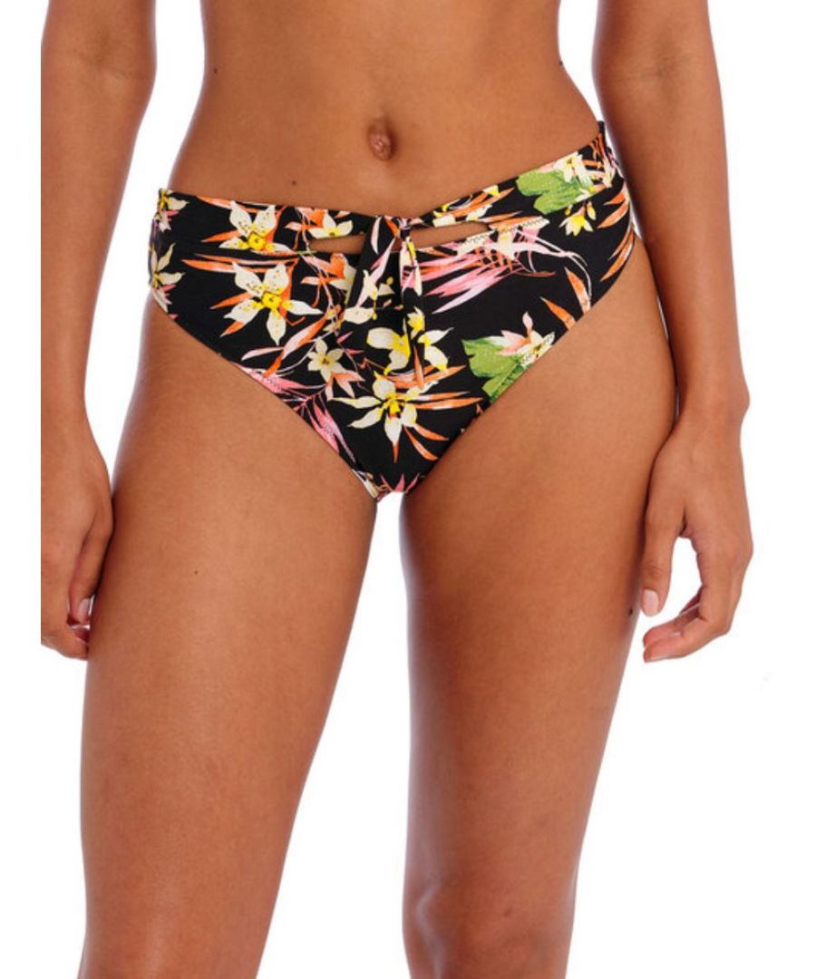 Freya Womens Savanna Sunset High Waist Bikini Brief - Floral Polyamide - Size X-Small