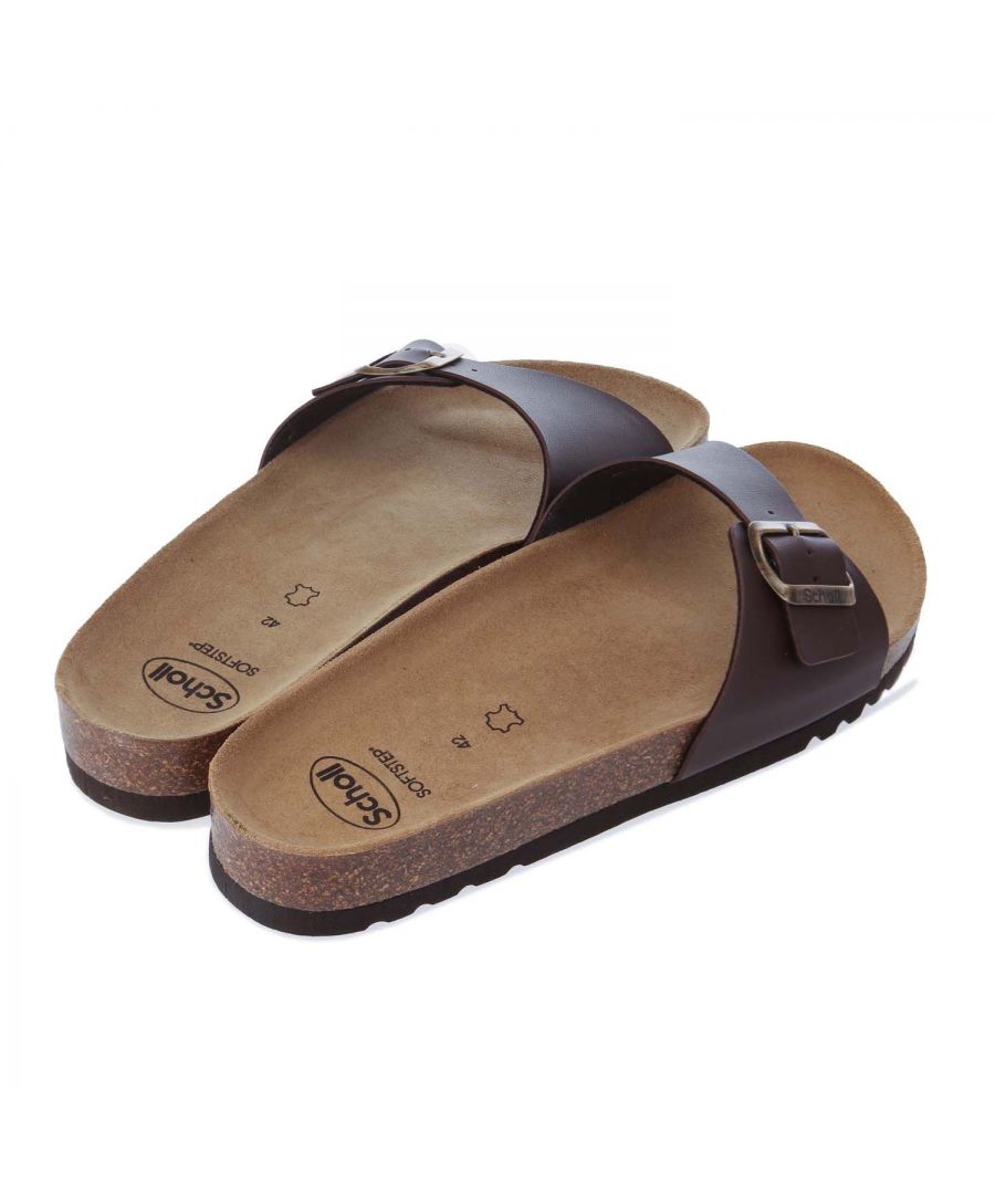 Mens Scholl Simon Bio Champion Sandals in brown.- Synthetic upper.- Slip on closure.- Adjustable strap.- EVA sole.- Scholl Bioprint® footbed.- Leather insole.- Synthetic upper  Synthetic lining and sole.- Ref.: F300681011