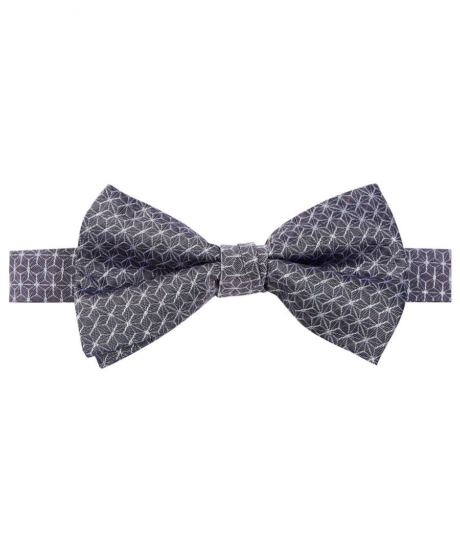 Image for Ted Baker Cabbow Geo Print Silk Bow Tie, Lilac