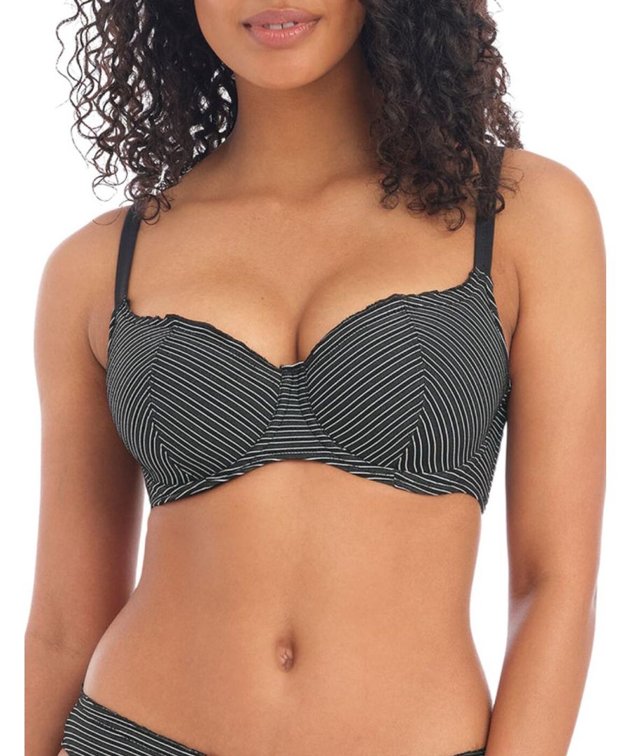 Freya Womens Ocean Calling Padded Bikini Top - Grey Polyamide - Size 32H