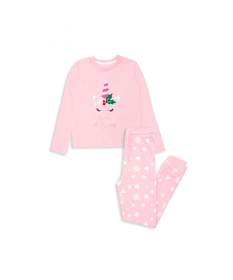 Image for Long Sleeve Cotton 'Sparkle' Christmas Pyjama Set