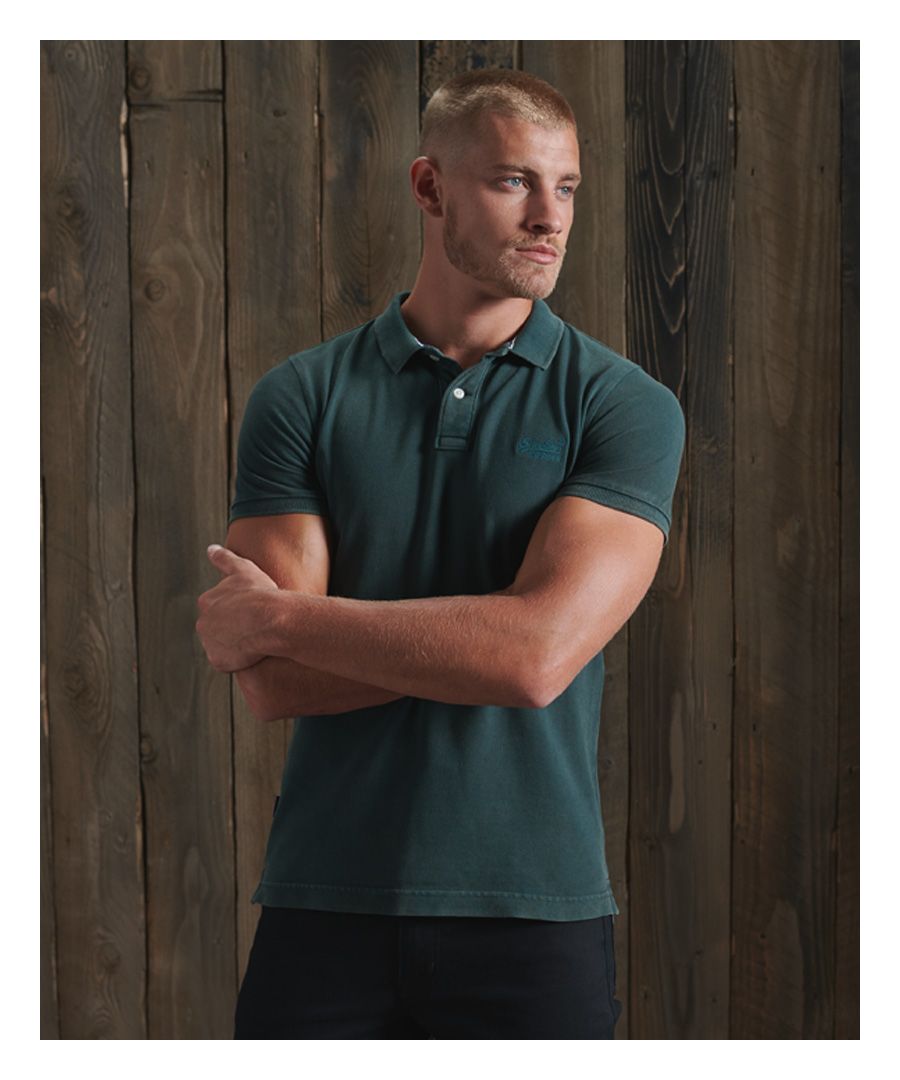 Image for Superdry Organic Cotton Vintage Destroyed Polo Shirt
