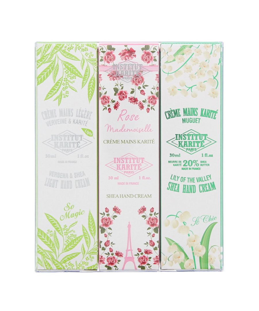 Image for Institut Karite Paris Shea Gift Set 3 x Hand Cream 30ml-Rose Mademoiselle- Verbana & Shea - Lily Of The Valley