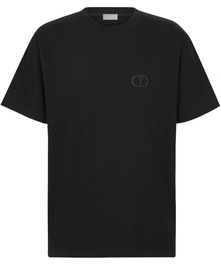 The black T-shirt is a timeless and relaxed piece. Crafted in cotton jersey, it is embellished with a tonal 'CD Icon' embroidery on the chest. The style has a relaxed fit with a ribbed crew neck and pairs easily with any jeans.\n\n\nTonal 'CD Icon' embroidery on the chest\nRibbed crew neck\n100% cotton\nMade in Italy
