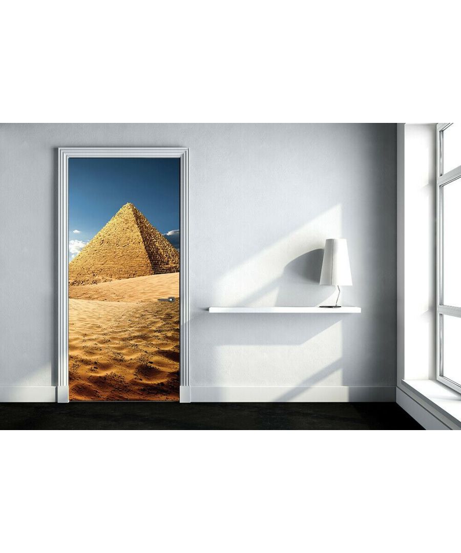Walplus Pyramid Self-Adhesive Door Mural Sticker For All Europe Size 90Cm X 200Cm - Brown - One Size