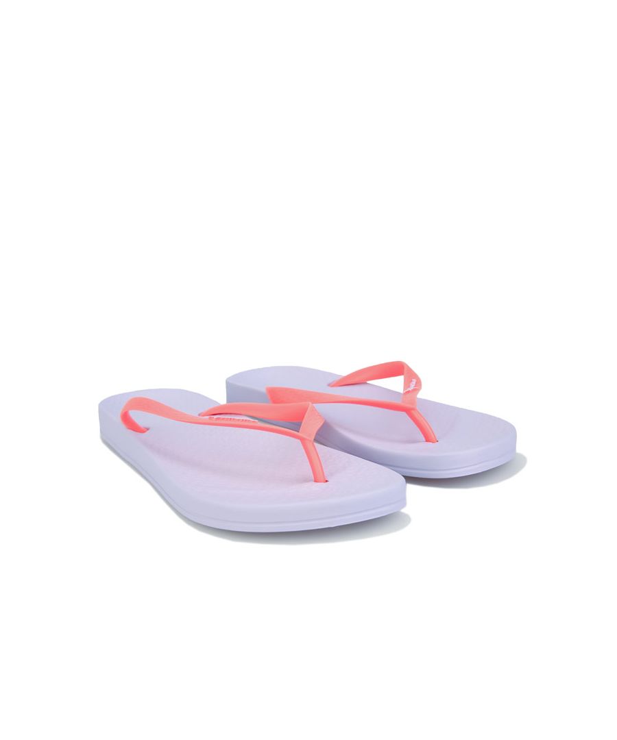 Womens Ipanema Anatomica Tan Flip Flops in violet.- Synthetic upper.- Slip-on design.- Classic Ipanema logo detailing.- Toe post design.- Durable & hard wearing synthetic construction.- Synthetic upper  lining and sole.- Ref: TAN21B