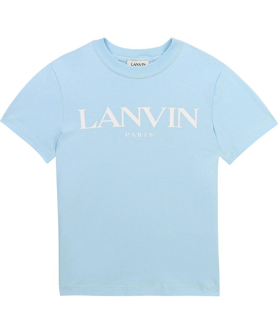 Image for Lanvin Boys Logo T-shirt Blue