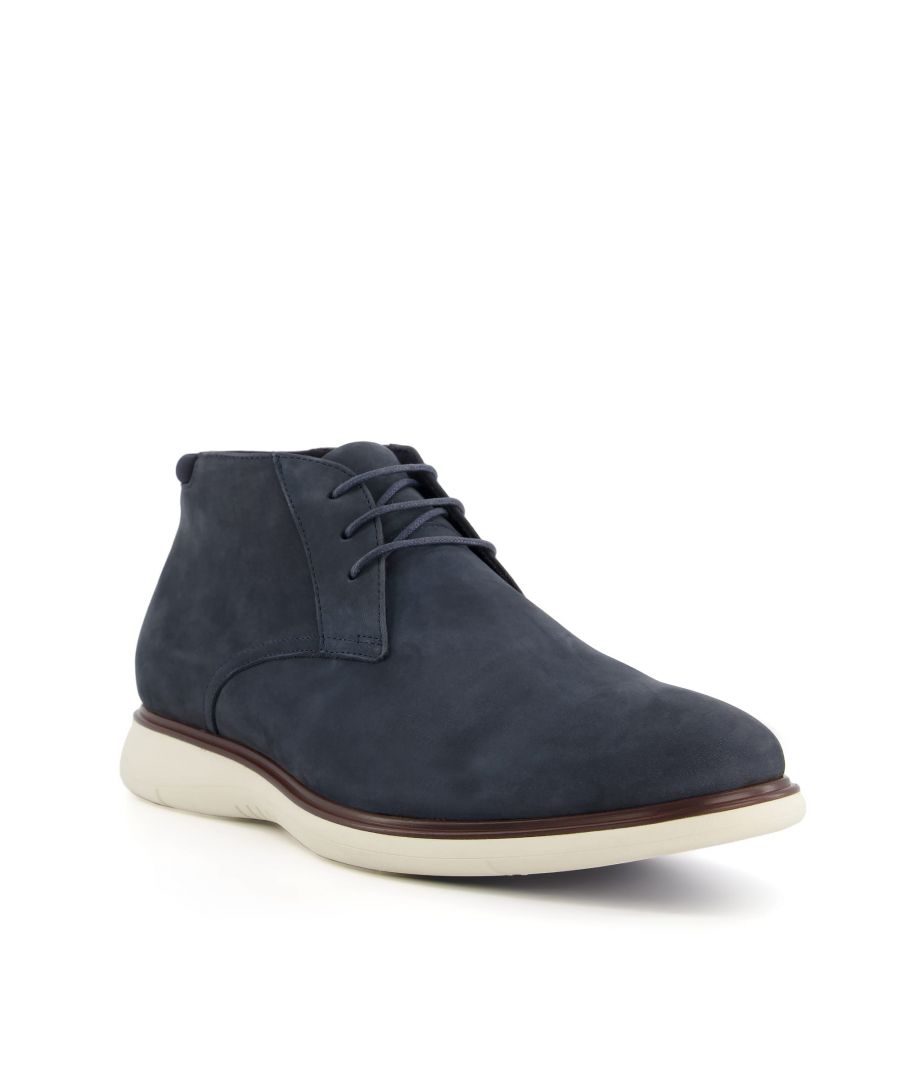 Image for Dune Mens CARRIES Contrast Sole Leather Chukka Boots
