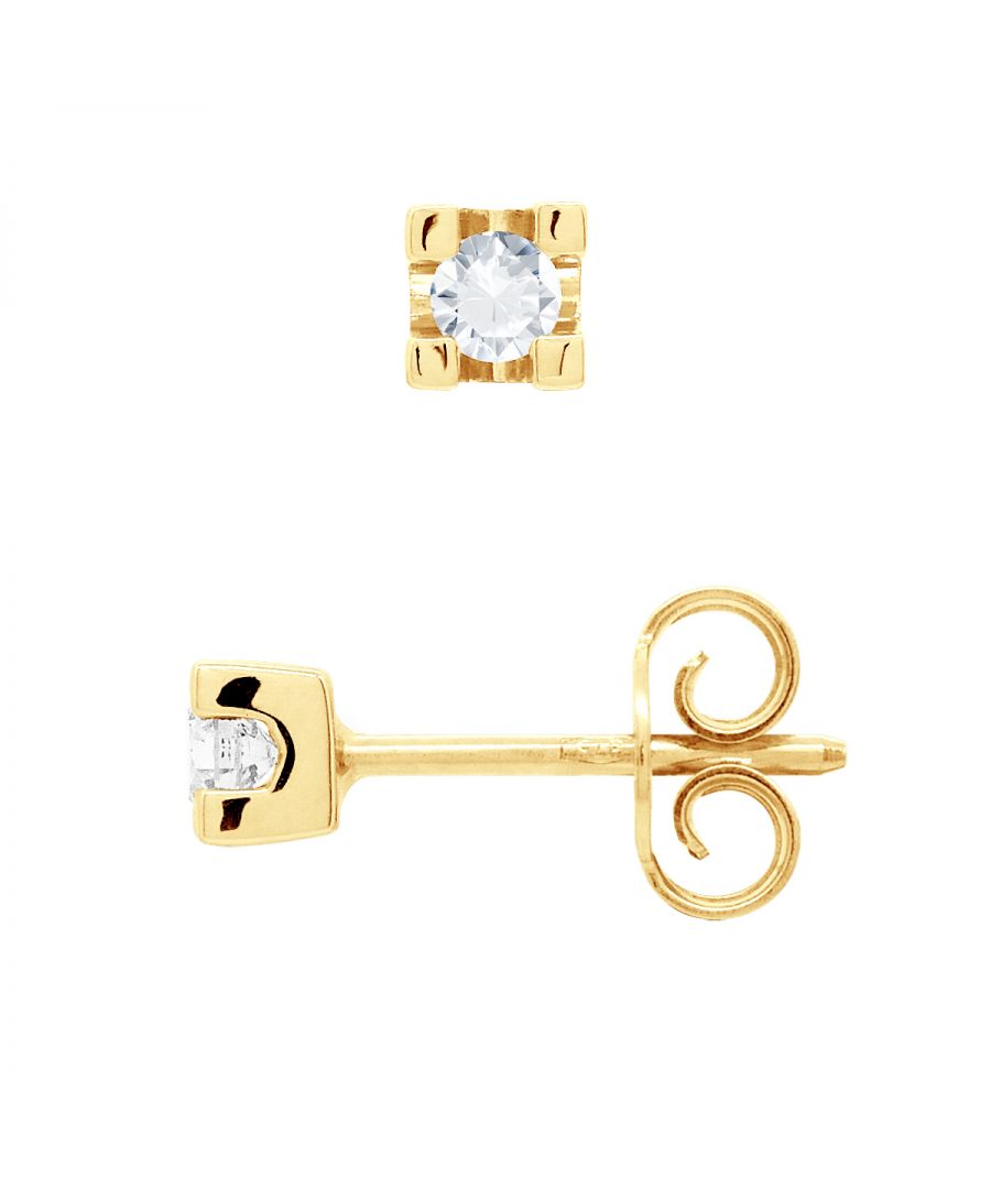 Image for DIADEMA - Earrings with Diamonds - Yellow Gold