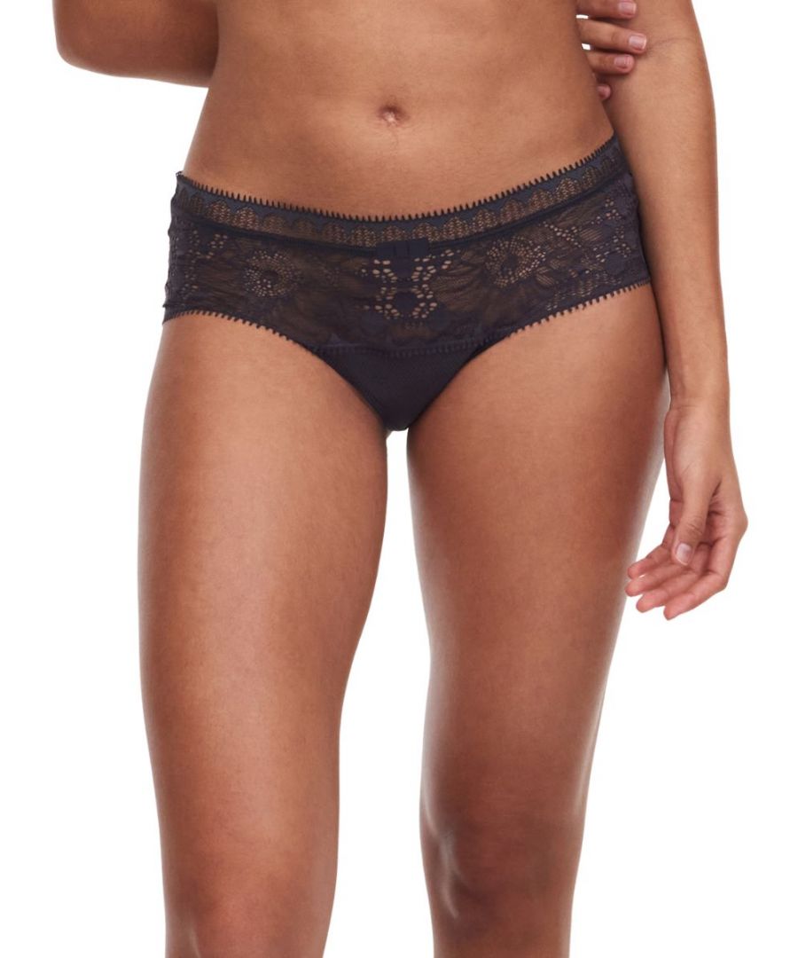 Chantelle Day to Night Shorty Brief. With lace, tulle and lightweight comfort. Product is made of Nylon, Elastane, Cotton and is recommended hand-wash only.