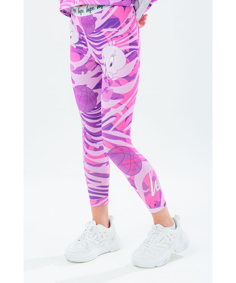 Image for Space Jam X Hype. Wave Glitch Tweety Kids Leggings