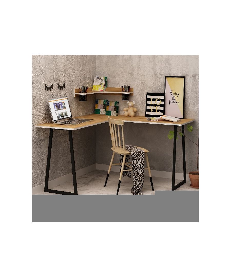Modern and functional desk, the perfect solution to make your work more comfortable. Suitable for supporting all PCs and printers. Thanks to its design it is ideal for both home and office. Easy to clean, easy to assemble. Color: Wood | Product Dimensions: 150 x 100 x 60 cm | Material: Melamine faced chipboard, MFC, Feet: Metal | Product Weight: 15,1095 Kg | Supported Weight: - | Packaging Weight: 15,81 Kg | Number of Boxes: 2 | Packaging Dimensions: 107 x 7,50 x 58 cm - 23 x 12 x 12 cm.