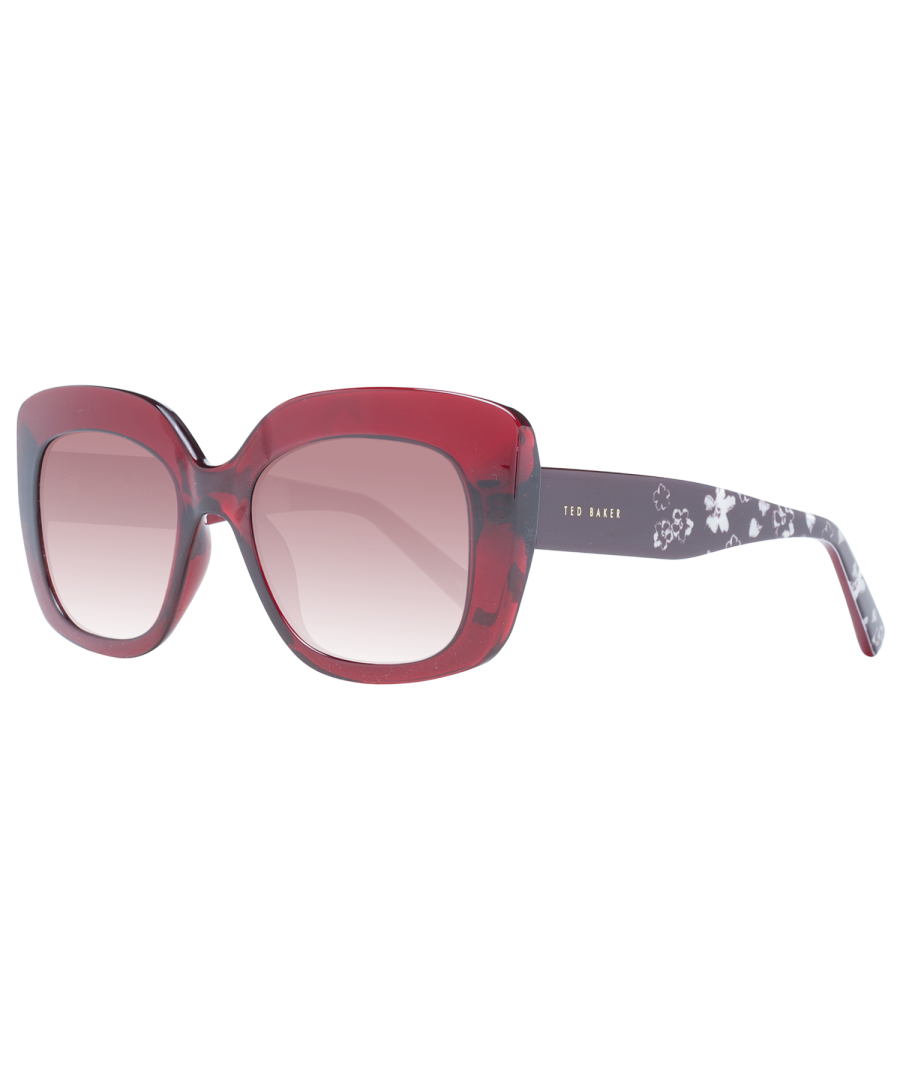 Ted Baker Cat Eye Womens Crystal Dark Red Brown Red Gradient TB1675 Hattie - One Size