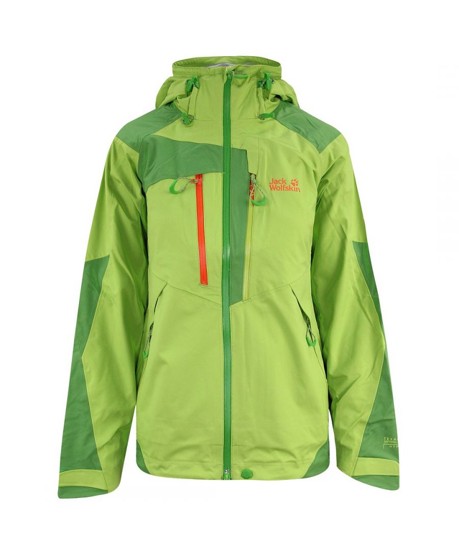 Jack Wolfskin Hyproof Alpine Trek Long Sleeve Green Womens Jacket 1105971 4011