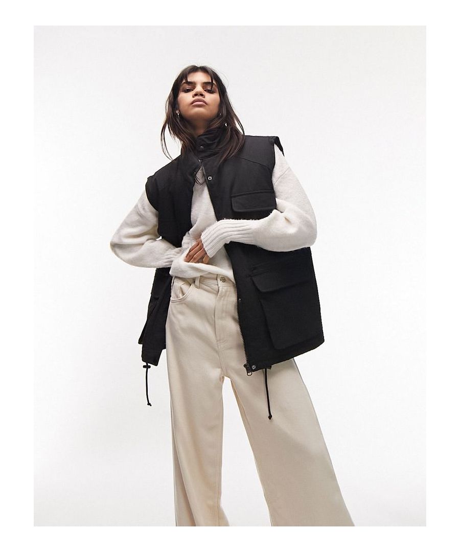 Coats & Jackets by Topshop Welcome to the next phase of Topshop High neck Zip and press-stud fastening Functional pockets Drawstring hem Regular fit  Sold By: Asos