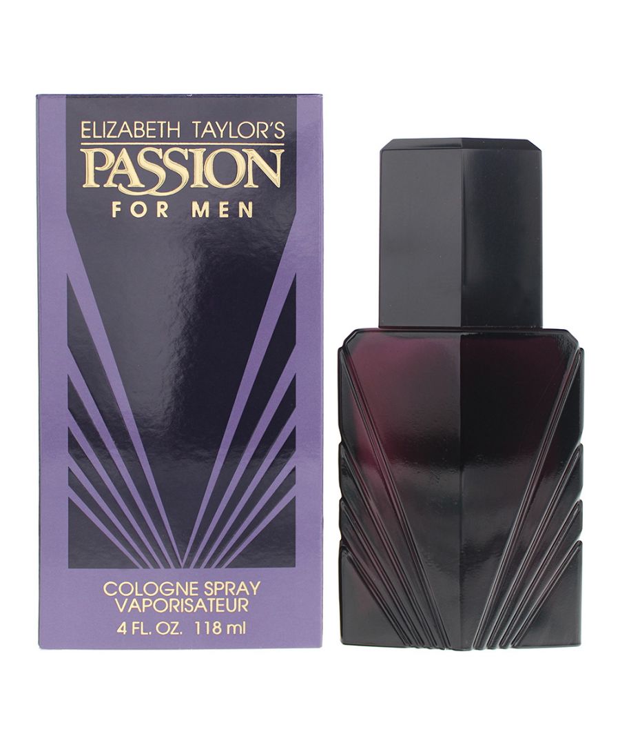 Passion for Men is an Amber Woody fragrance for men, which was created by Rene Morgenthaler and launched in 1989 by Elizabeth Taylor. The fragrance contains top notes of Lavender, Fruity Notes, Bergamot, Neroli, Orange, Galbanum and Lemon; the fragrance contains middle notes of Cinnamon, Carnation, Sandalwood, Nutmeg, Patchouli, Cedar, Balsam Fir, Jasmine and Geranium; with base notes of Vanilla, Styrax, Benzoin, Tonka Bean, Oakmoss, Amber, Musk and Vetiver. The notes make for a rounded, classic, smooth spiced lavender fragrance, which is masculine and easy to wear. The scent is best suited to the colder weather of Winter and Autumn.