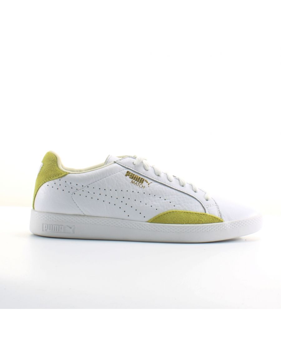 Repeler Parpadeo Guijarro Puma Basket Heart AOP White Leather Lace Up Womens Trainers 368191 02