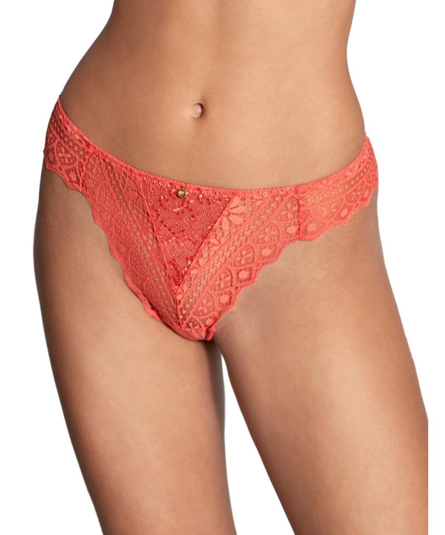  Womens 01151 Cassiopee Thong - Orange Cotton - Size 8 UK