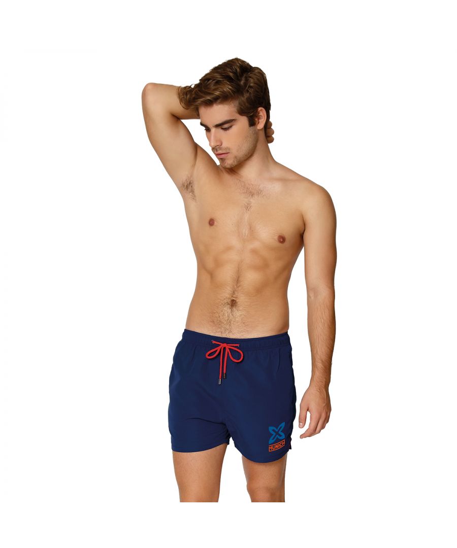 Munich Mens Short swimsuit with inner mesh lining MUHARBOURNAVY01 man - Blue - Size 2XL