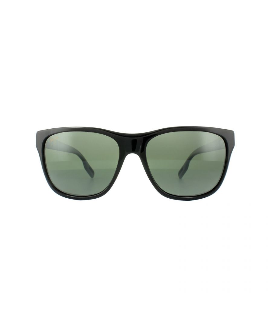 Maui Jim Square Unisex Gloss Black Neutral Grey Sunglasses - One Size