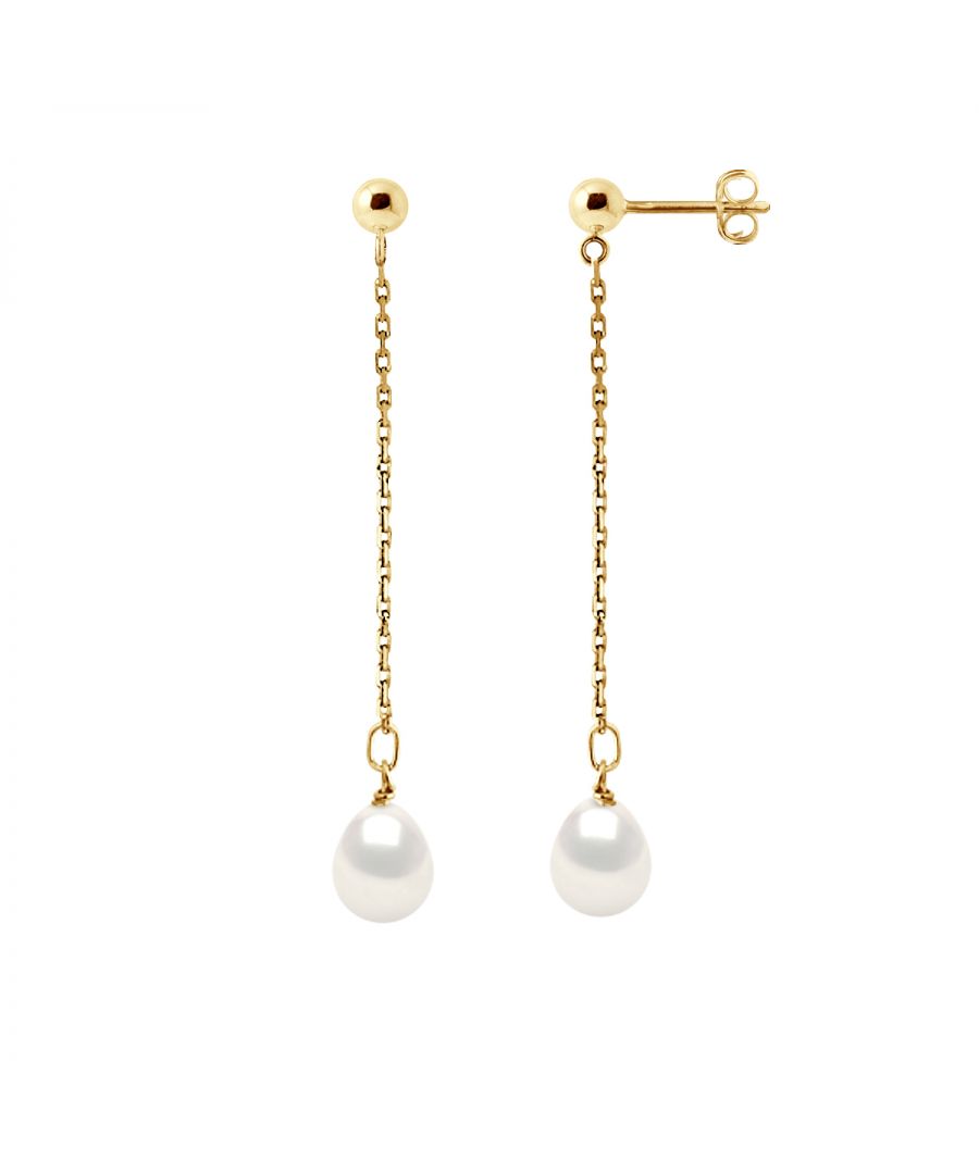 Image for DIADEMA - Earrings - Real Freshwater Pearls - Yellow Gold