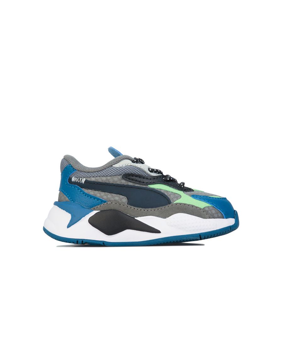 Image for Boy's Puma Infant RS-X3 City Attack Trainers in Grey Green