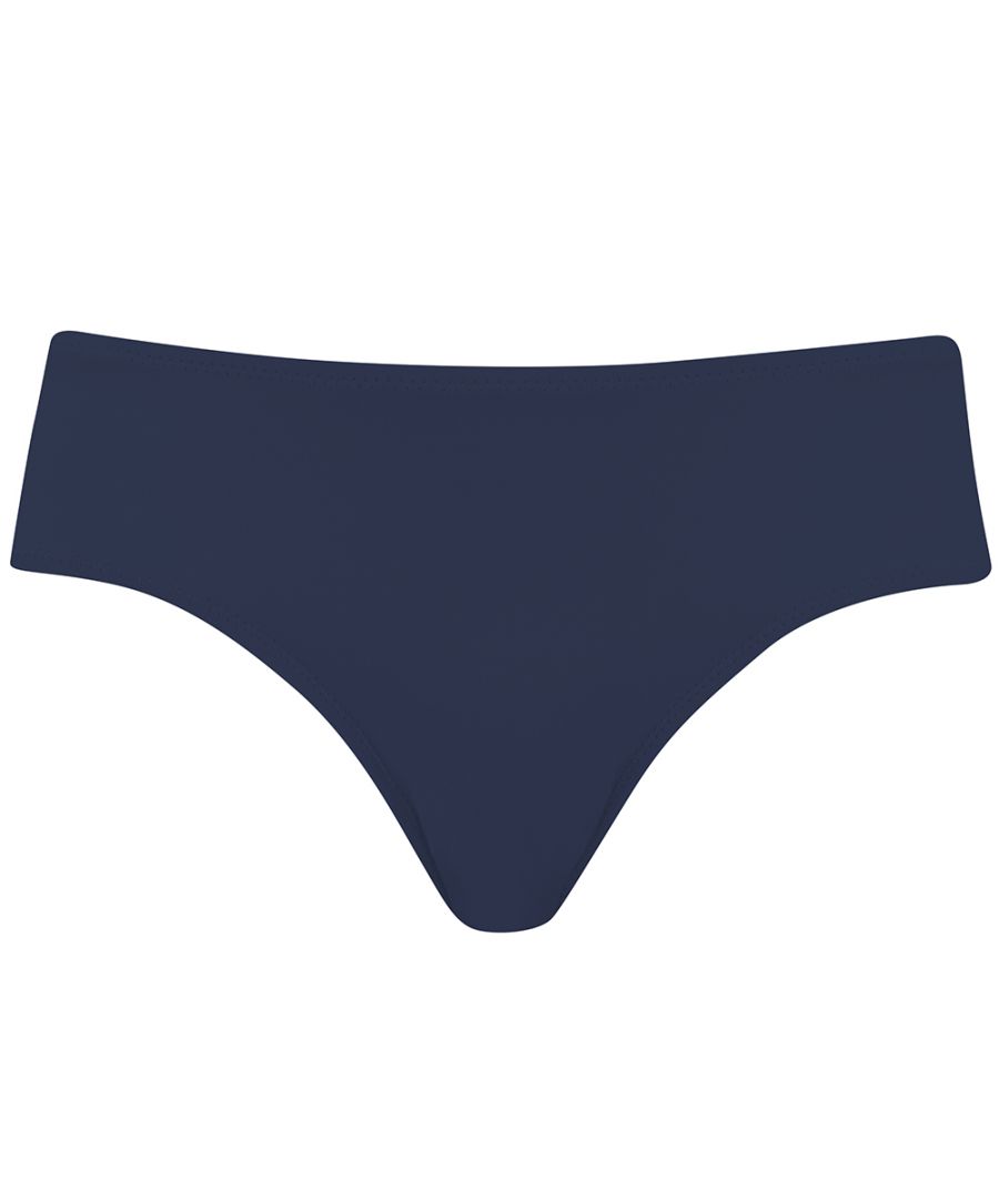 Puma Womens Hipster Elasticated Bikini Bottoms - Navy Recycled Nylon - Size X-Large