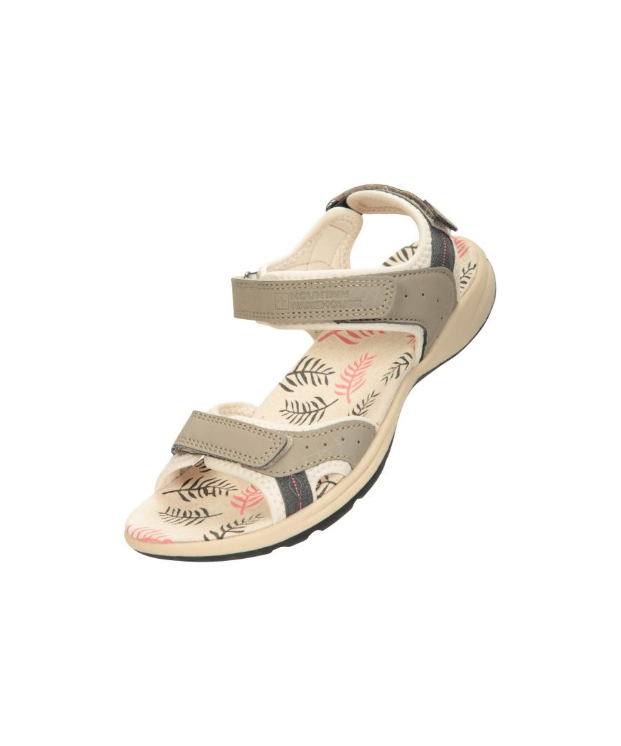 Mountain Warehouse Womens/Ladies Athens Leaves Sandals (Beige) - Size UK 6