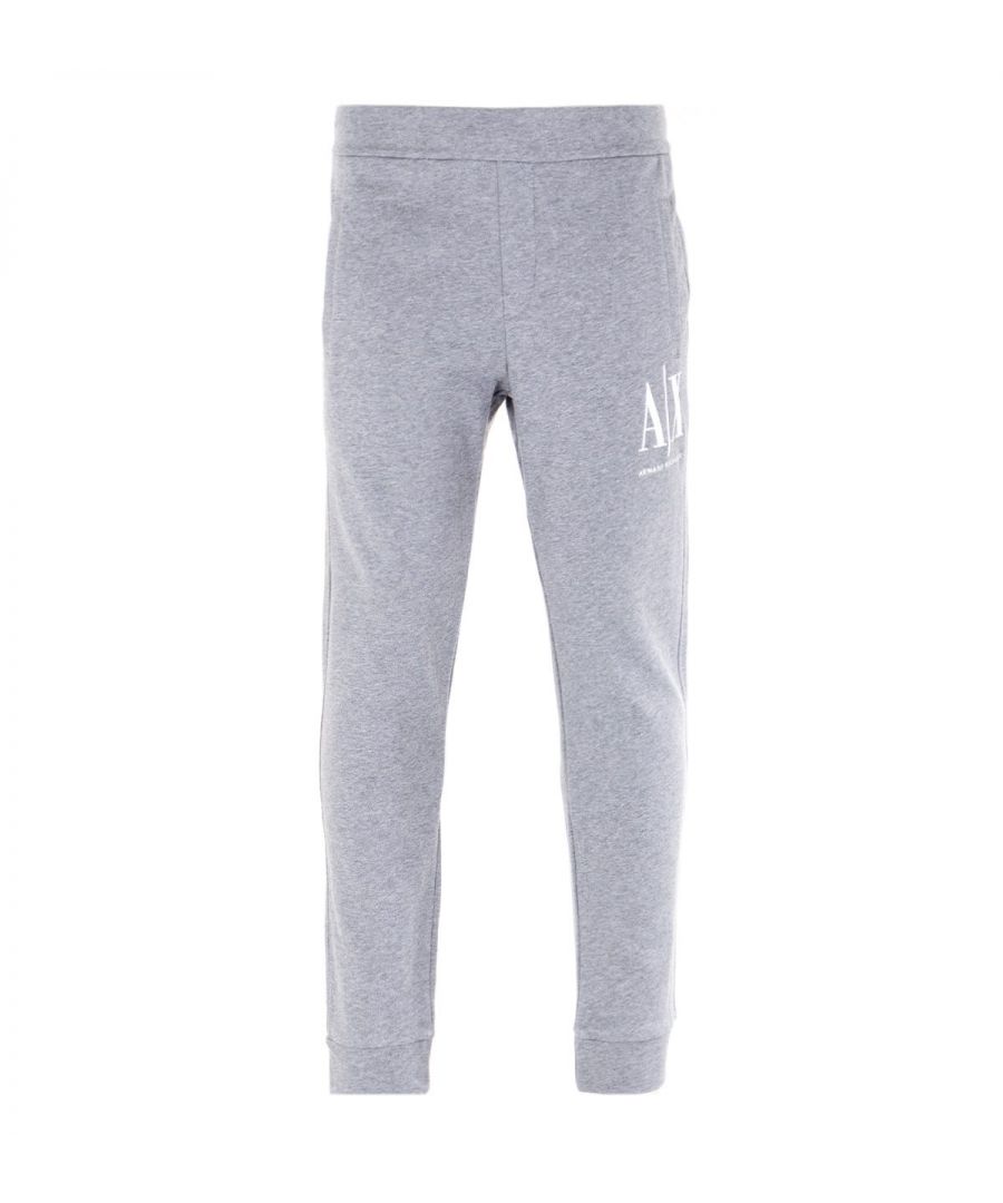 Crafted from pure cotton, these Armani Exchange joggers offer high-grade comfort that doesn\'t compromise on style. Featuring an internal drawstring at the elasticated waist, twin side slip pockets and elasticated cuffs. Finished with the Armani Exchange AX logo, embroidered at the left leg.Regular Fit, Pure Cotton Composition, Internal Drawstring Elasticated Waist, Twin Side Slip Pockets, Elasticated Cuffs, Armani Exchange Branding. Style & Fit:Regular Fit, Fits True to Size. Composition & Care:100% Cotton, Machine Wash.