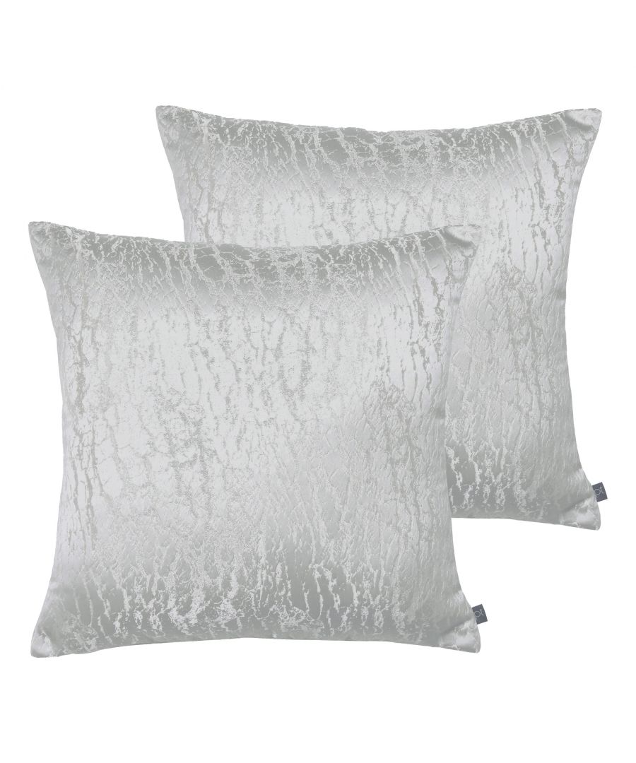 This foil print design in metallic shades would add a shimmer to any room.