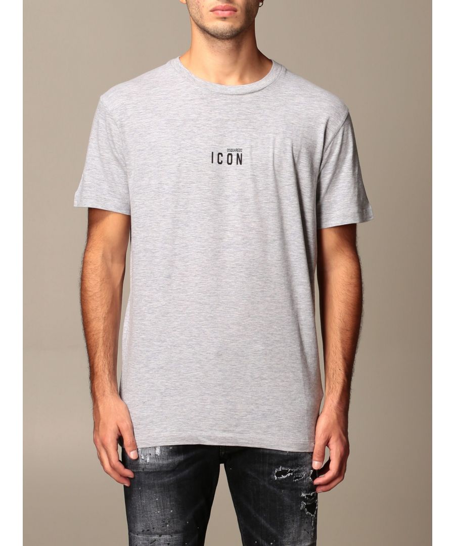 T-shirt Dsquared2, couleur grise, logo de la marque sur le devant, 100% coton, fabriqué en Italie.