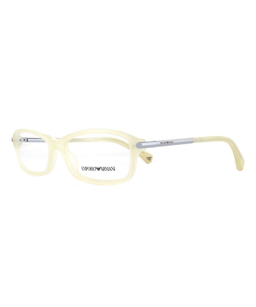 Emporio Armani Glasses Frames EA 3006 5082 Opal 51mm have a high quality plastic frame in a rectangular shape which is designed for women