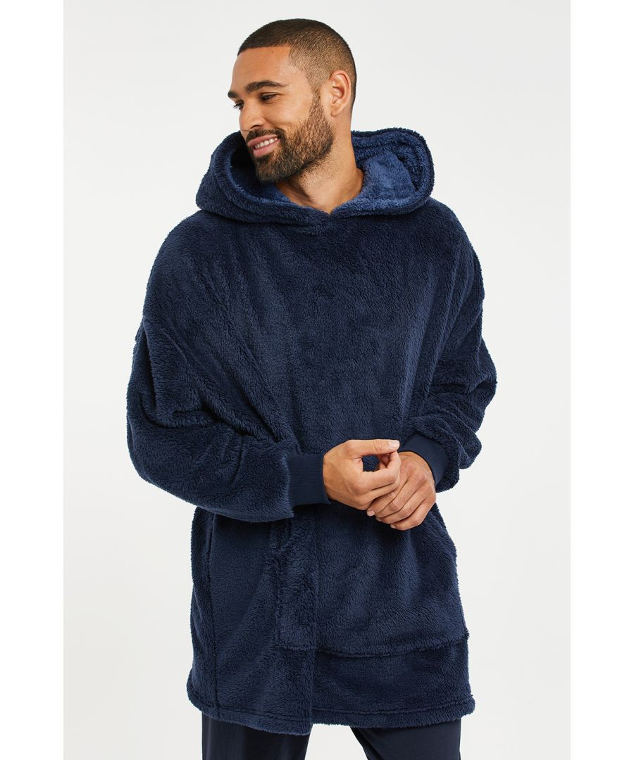 Threadbare Men's 'Jamie' Oversized Loungewear Hoodie|Size: S|navy