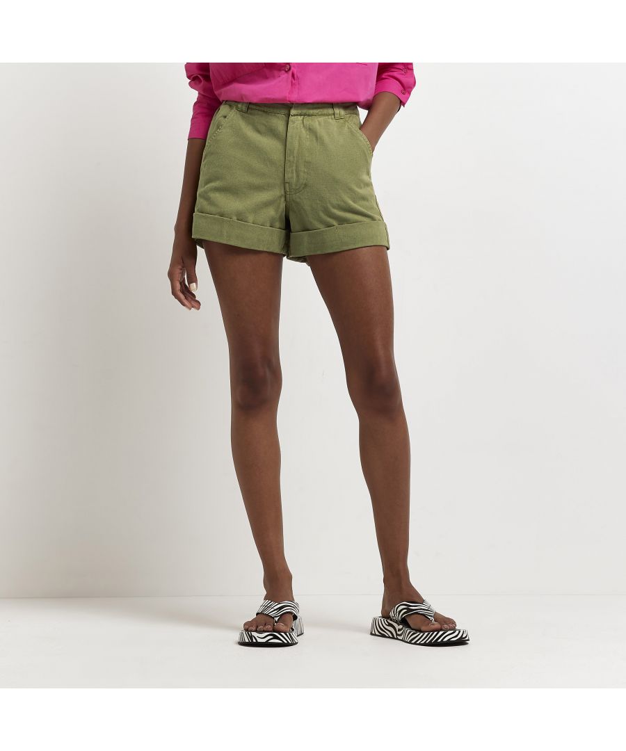 > Brand: River Island> Department: Women> Material: Cotton> Material Composition: 100% Cotton> Style: Chino> Size Type: Regular> Fit: Regular> Rise: Mid (8.5-10.5 in)> Pattern: No Pattern> Occasion: Casual> Selection: Womenswear> Season: AW22