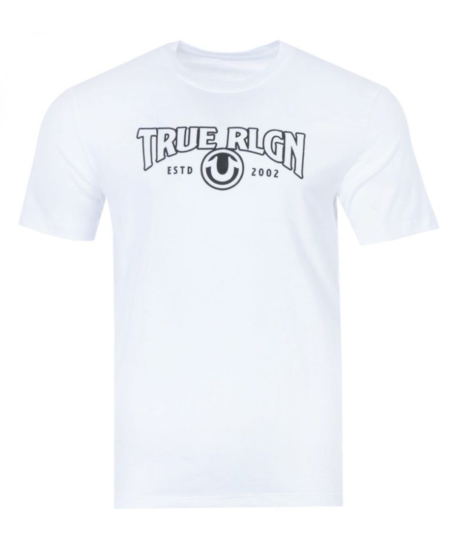 Image for True Religion Horseshoe Circle Logo Crew Neck T-Shirt - White
