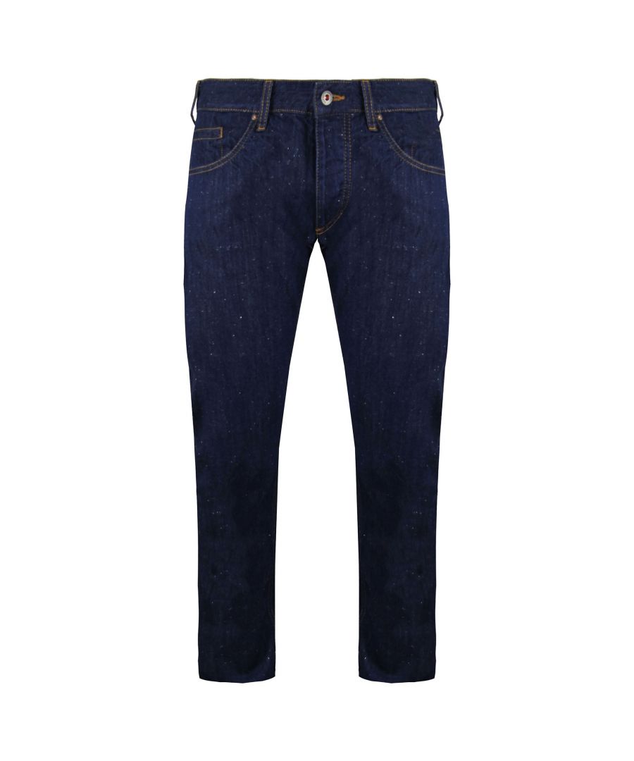 armani jeans j23 slim fit mens denim - blue cotton - size 28 (waist)