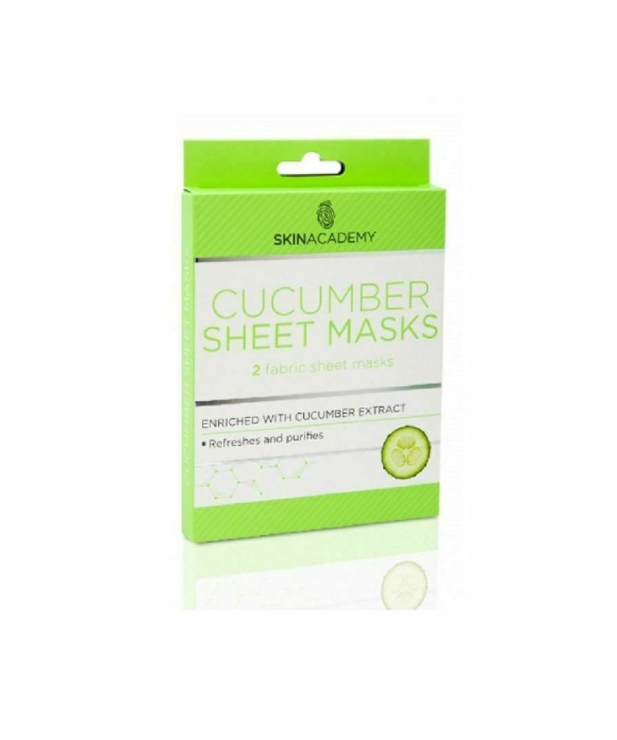 The Skin Academy Cucumber Sheet Mask works as a soothing agent for skin leaving your face fresh purified and revitalised. Contain 2 fabric Sheet