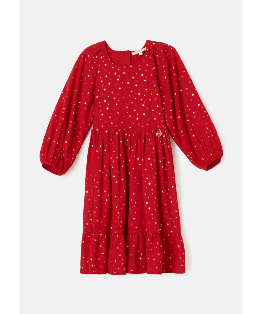 Angel & Rocket Girls Ada Red Star Party Dress - Size 7Y