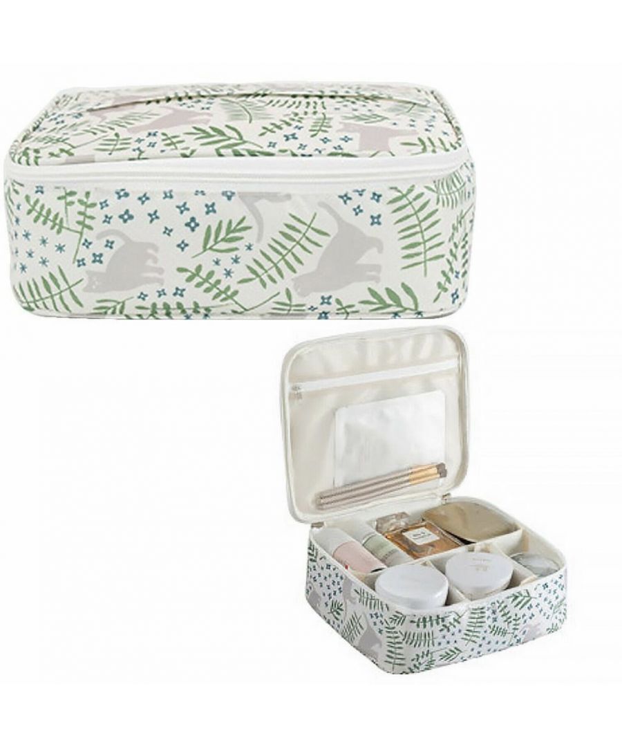 Flo Fashion Travel Organizer Bag ideal for organizing cosmetics such as; foundation, eye-shadows, lipsticks, mascaras, eyeliners, powders, nail polishes, hairdressing things, etc., also suitable for storing medical pills, chargers, USB cables or other electronic accessories.  The bag has adjustable padded dividers, with two-way zippers makes the portable cosmetic bag more convenient to open or close.  It is made of high-grade oxford fabric and waterproof lining-nylon, shake-proof and spill-proof interiors to enhance the life of this cosmetic bag.  Allows you to easily store and organize your accessories that makes it easy to pack and even easier to unpack. It is not big but roomy enough to fit your daily need. Useful as a make-up case, cosmetic bag, toiletry bag, travel accessory organizer pouch, electronic devices storage case.