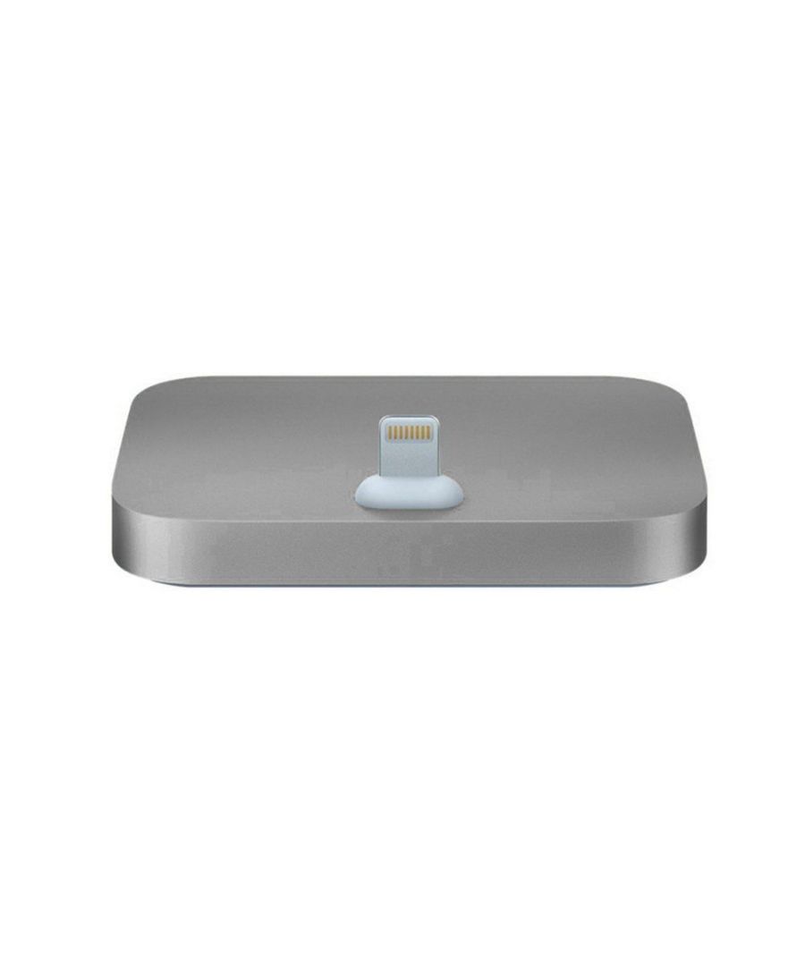 Aquarius Aluminium iPhone Dock. This charging dock can be used to turn your phone into an alarm clock. Just set the alarm and leave the phone docked, and you will not need to pick up your phone whenever you wanted to see the time or stop the alarm when it went off. Also, this is a useful accessory for people who travel a lot, thanks to its portable and compact construction. Watch your favourite movie, browse through your clicks or watch a TV show as your phone gets charged.The charging dock allows you to use your phone as a TV screen as you watch your favourite movie on it. Now synchronize your seamlessly as it stands tall on your workstation.  Charge or sync your phone easily with this premium aluminum desktop charging dock. Charges and synchronizes yours seamlessly with small and portable design, brilliant for those who are always traveling. This dock can be connected to the mains for a faster charge. This quick-charging aluminum docking station is compatible with all 8-pin Lightning devices. Cable NOT included.  Compatible with iPhone 5,5C,5S,6,6S,6 Plus & 6S Plus.